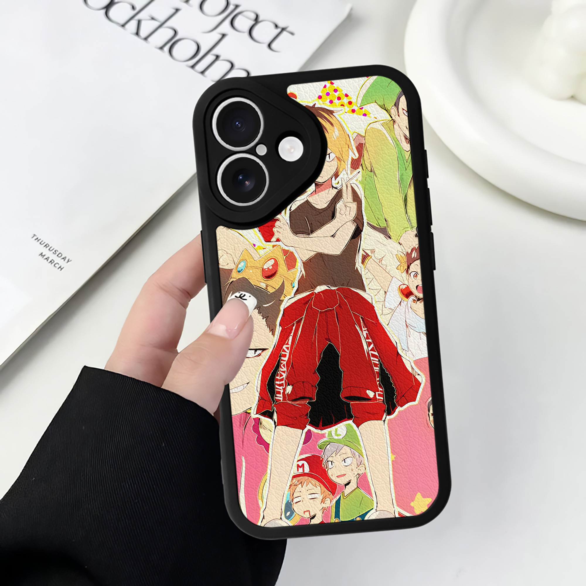 （画像用） ハイキュー!! Haikyu!! 【iPhone 16シリーズ対応】シリコンスマホケース（レザー調） 材質：シリコン